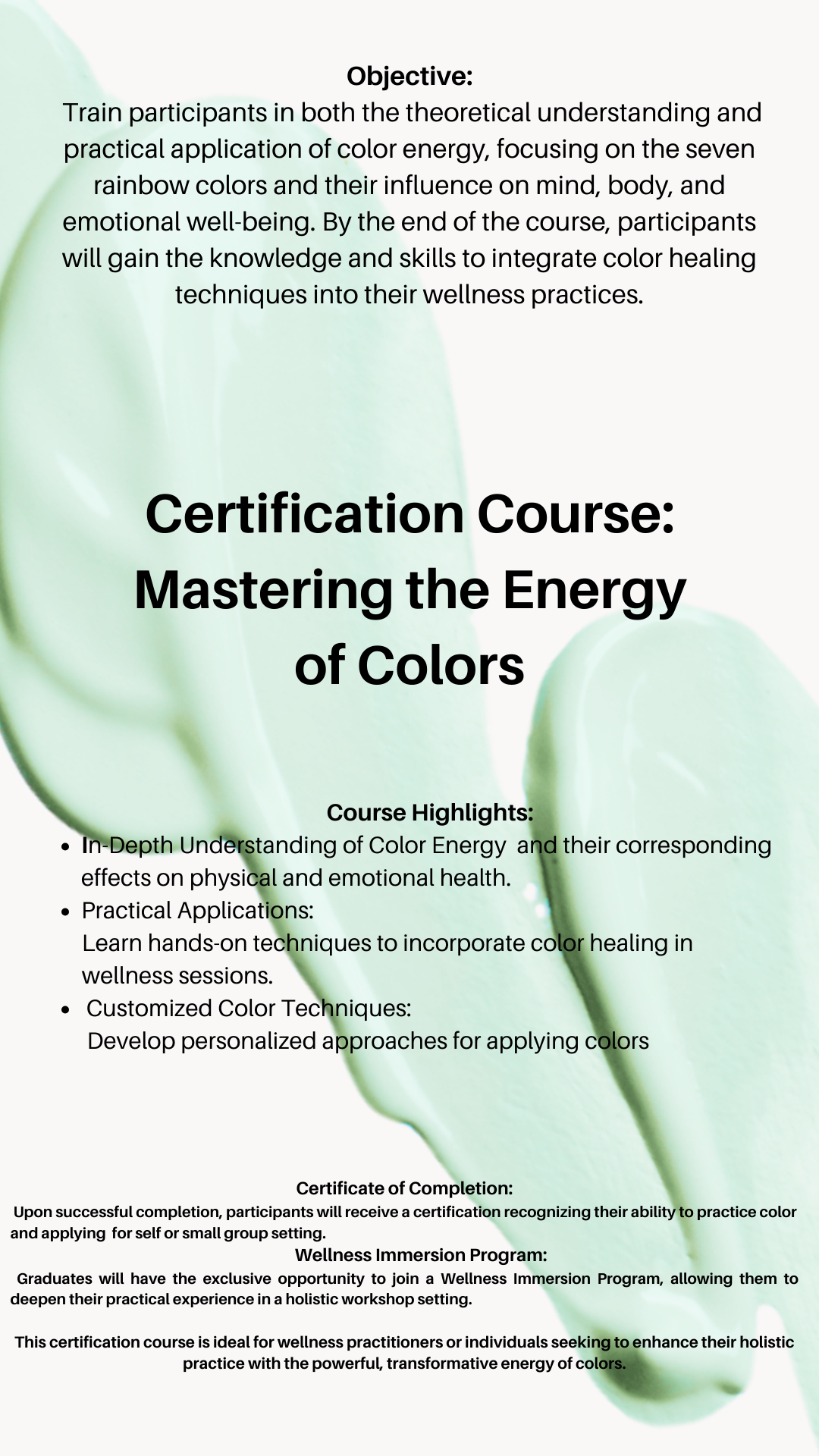 Certification Course: Mastering the Energy of Colors - Total 7 modules and a final assessment